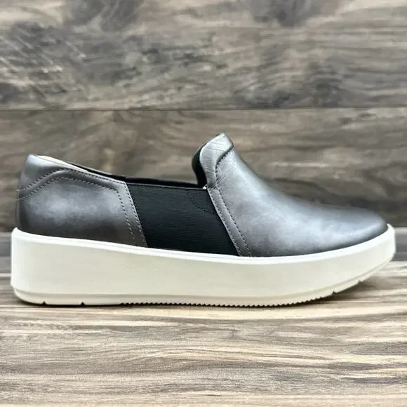 ❌SOLD❌NIB CLARKS 9 Wide Width Layton Band Slip On Leather Platform Sneakers - Picture 6 of 12